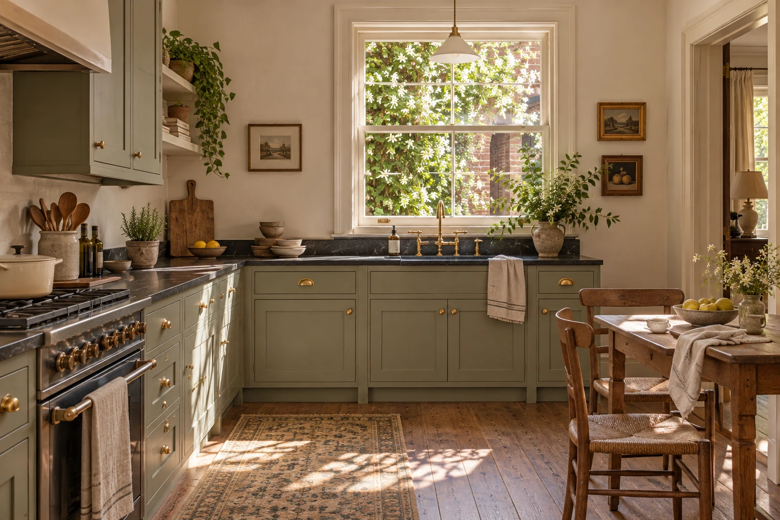 Jasmine House — A useful kitchen with a place to gather. Concept image.