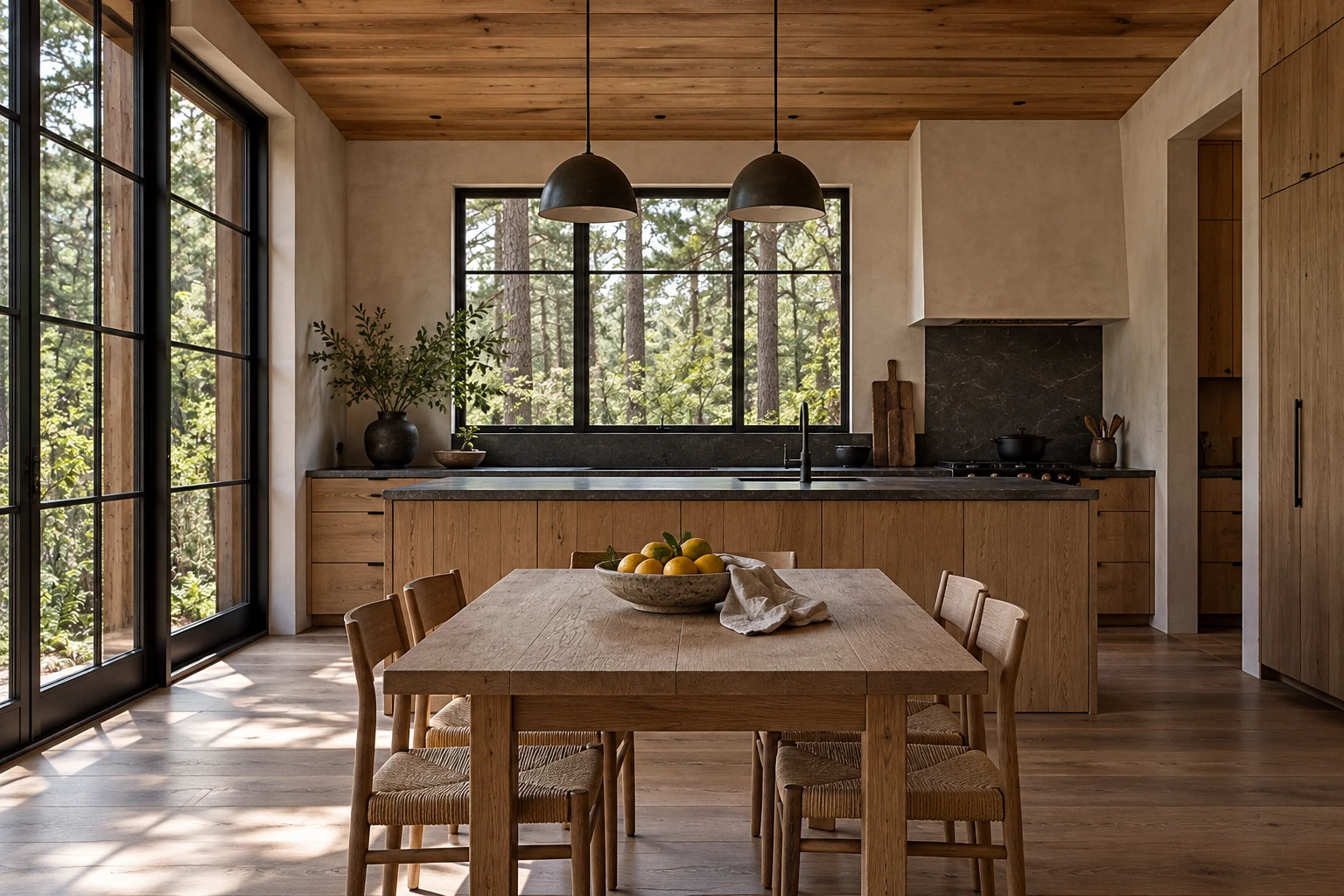 The Pine Workshop — The kitchen brings the day back home. Concept image.